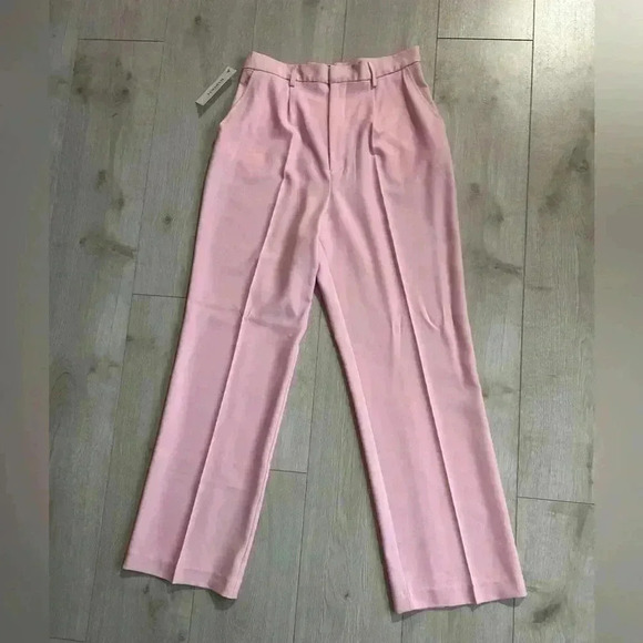 BNWT Bardot Women’s maison straight leg pants size 8 in Soft Pink - Picture 3 of 5